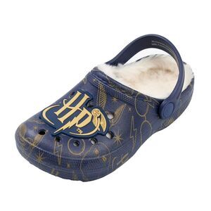 Harry Potter Girls Logo Fur Lined Clogs / Navy